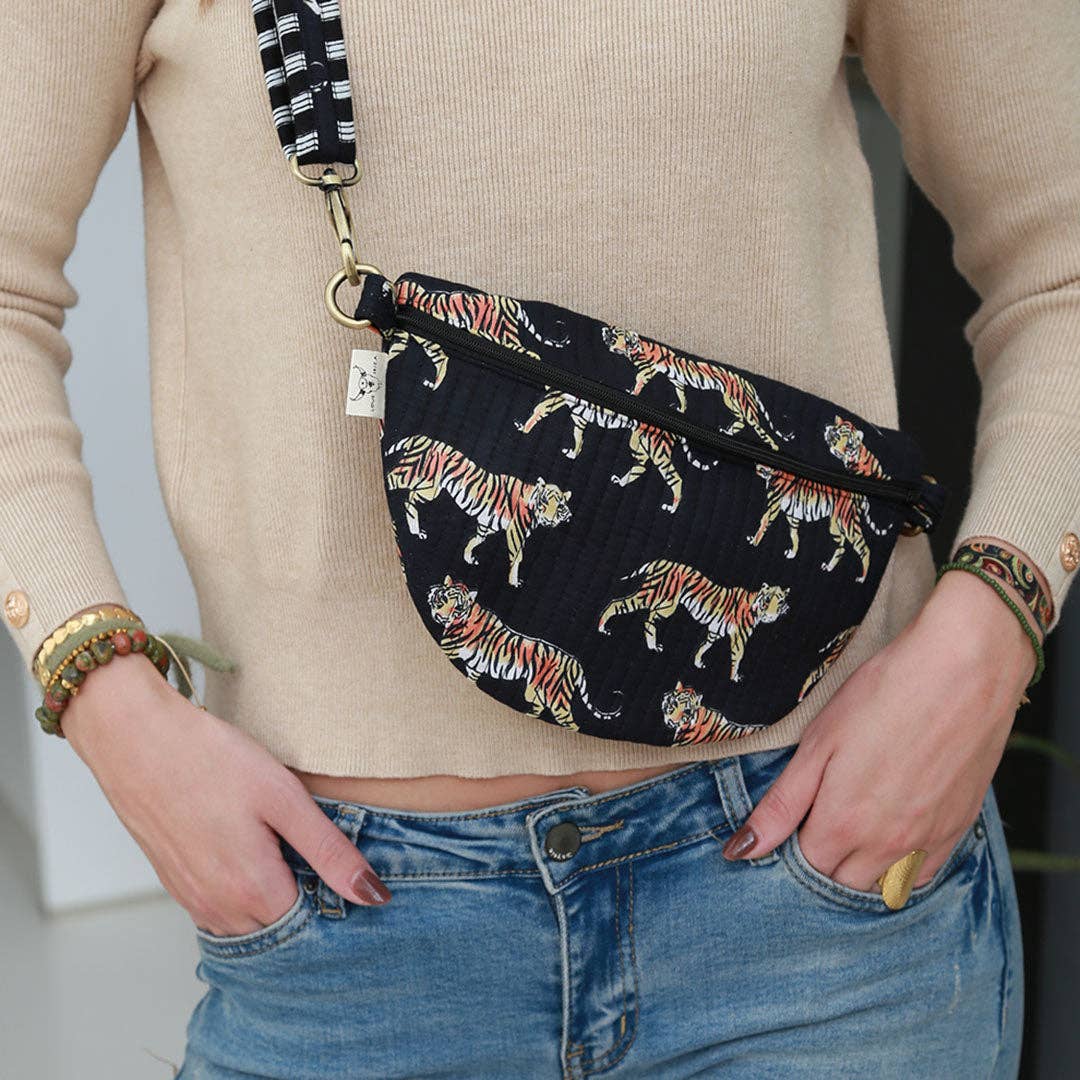 Sac à bandoulière tiger noir