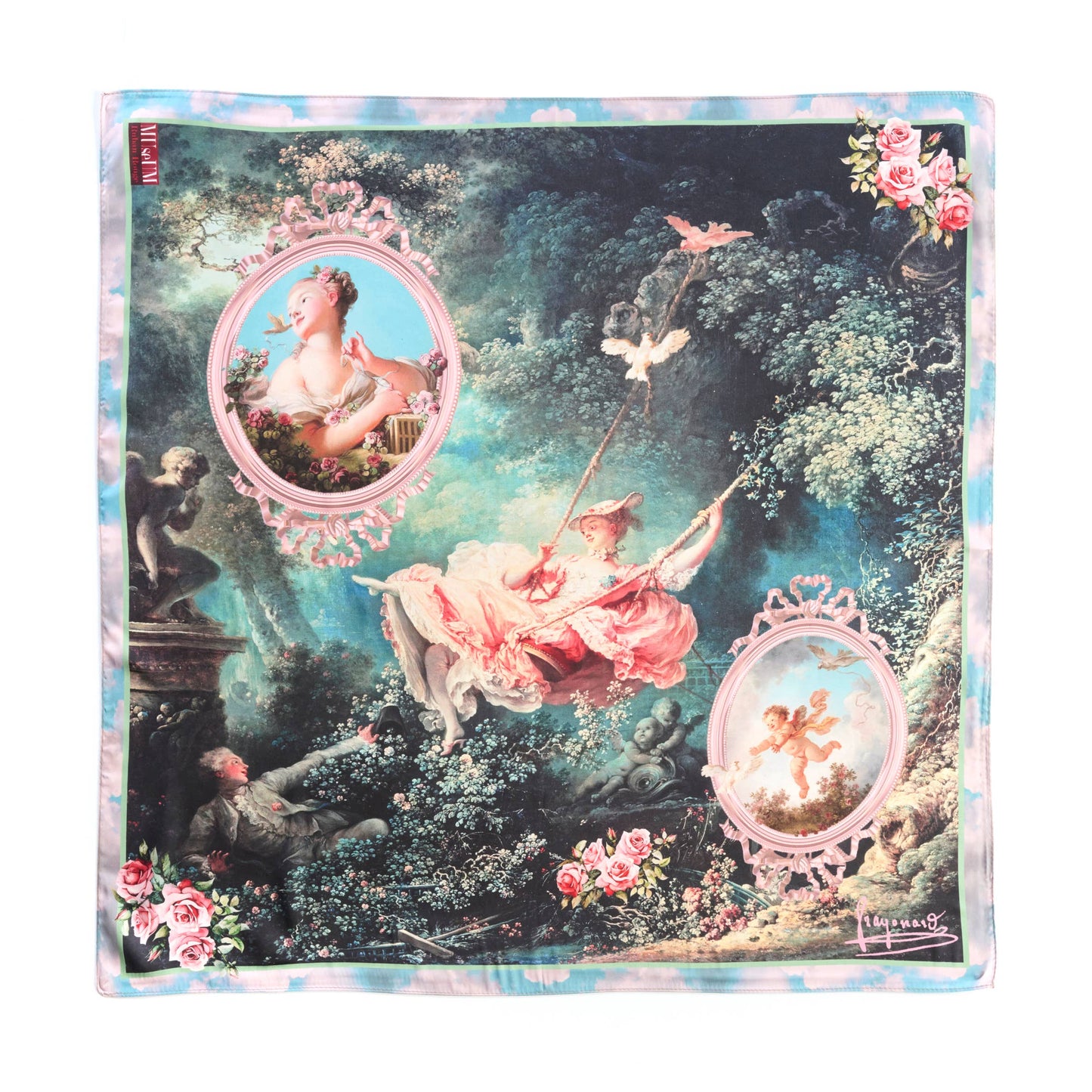 Foulard Jeune fille et l'oiseau