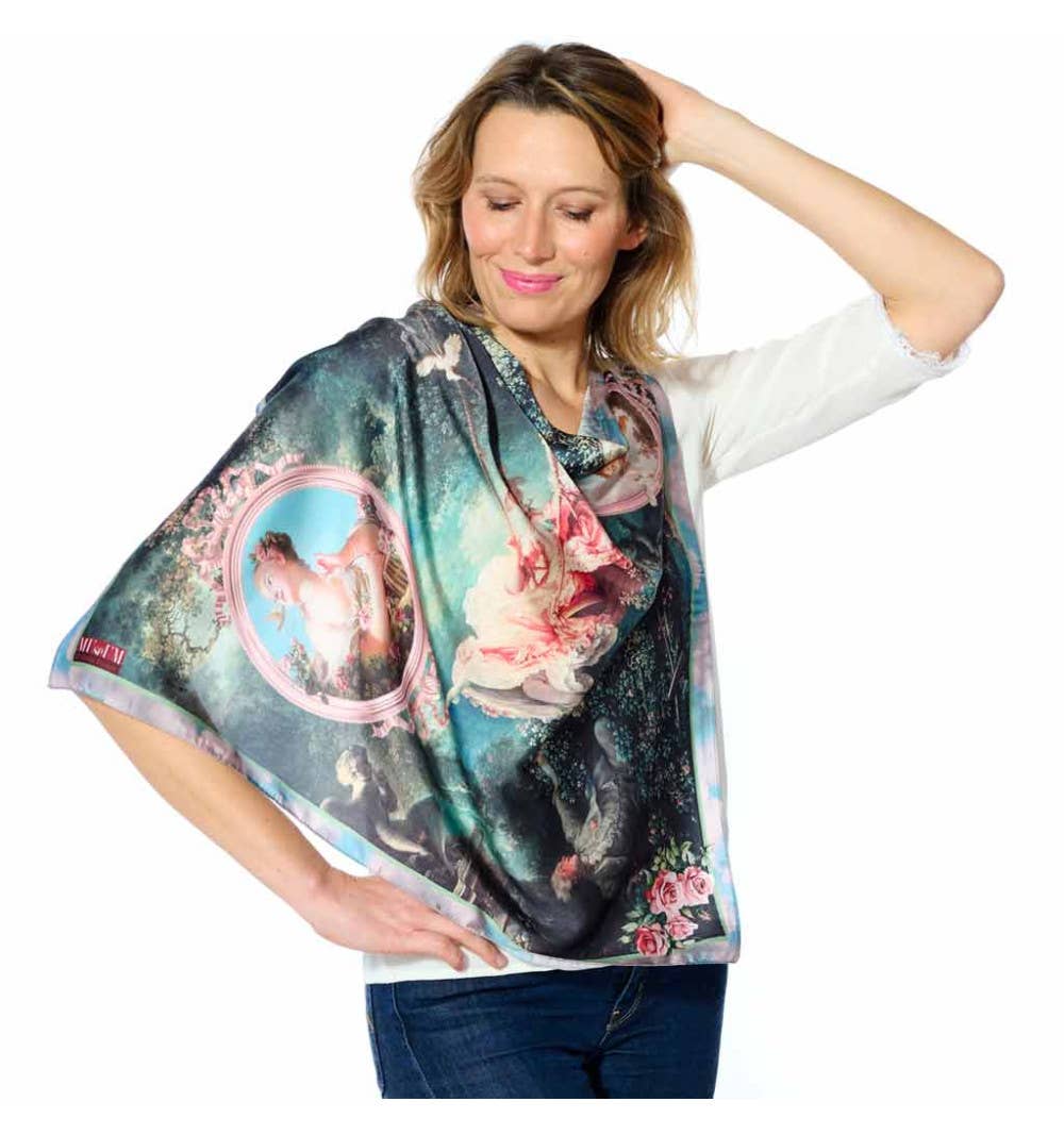 Foulard Jeune fille et l'oiseau