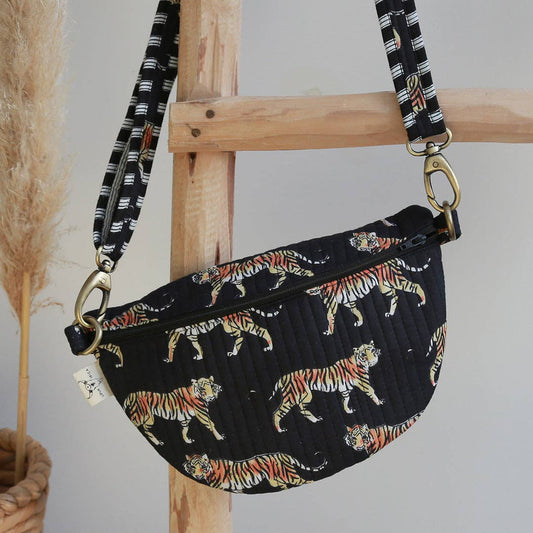 Sac à bandoulière tiger noir